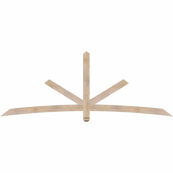 Ekena Millwork Alberta Smooth Timber Gable Bracket, Douglas Fir, 96"W x 36"H x 3 1/2"D x 3 1/2"F, 9/12 Pitch GBW096X36X0404ALB00SDF - main